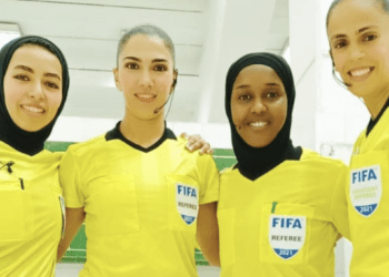 Portrait – Houda Afine, première femme à arbitrer un match de football africain masculin
